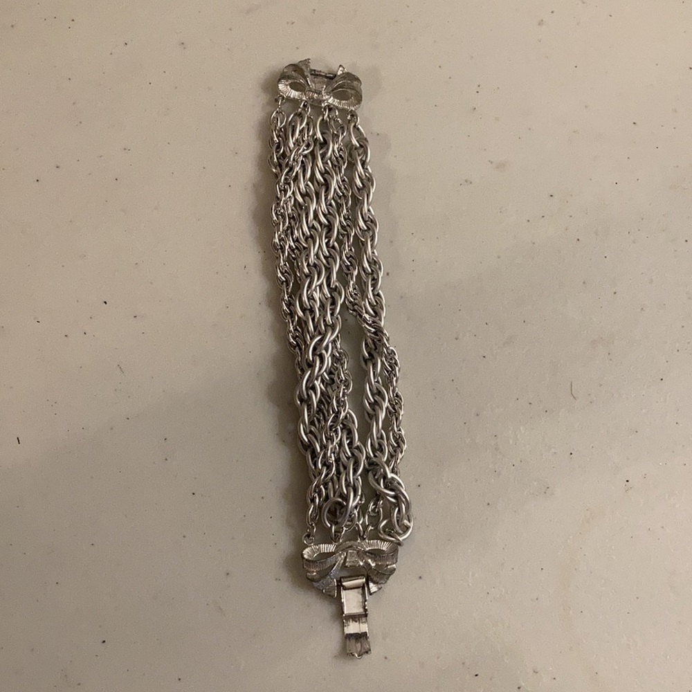 Lisner Silver Multi Chain Bracelet - image 3